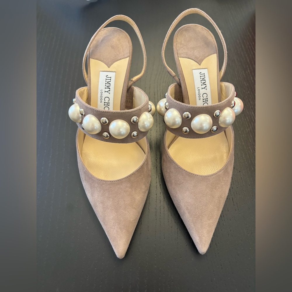 Jimmy Choo pearl kitten heel pump